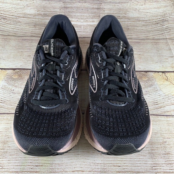 Brooks Womens Size 9 Glycerin GTS 19 Running Shoes Black 1203441B074 Lace Up - Picture 3 of 13